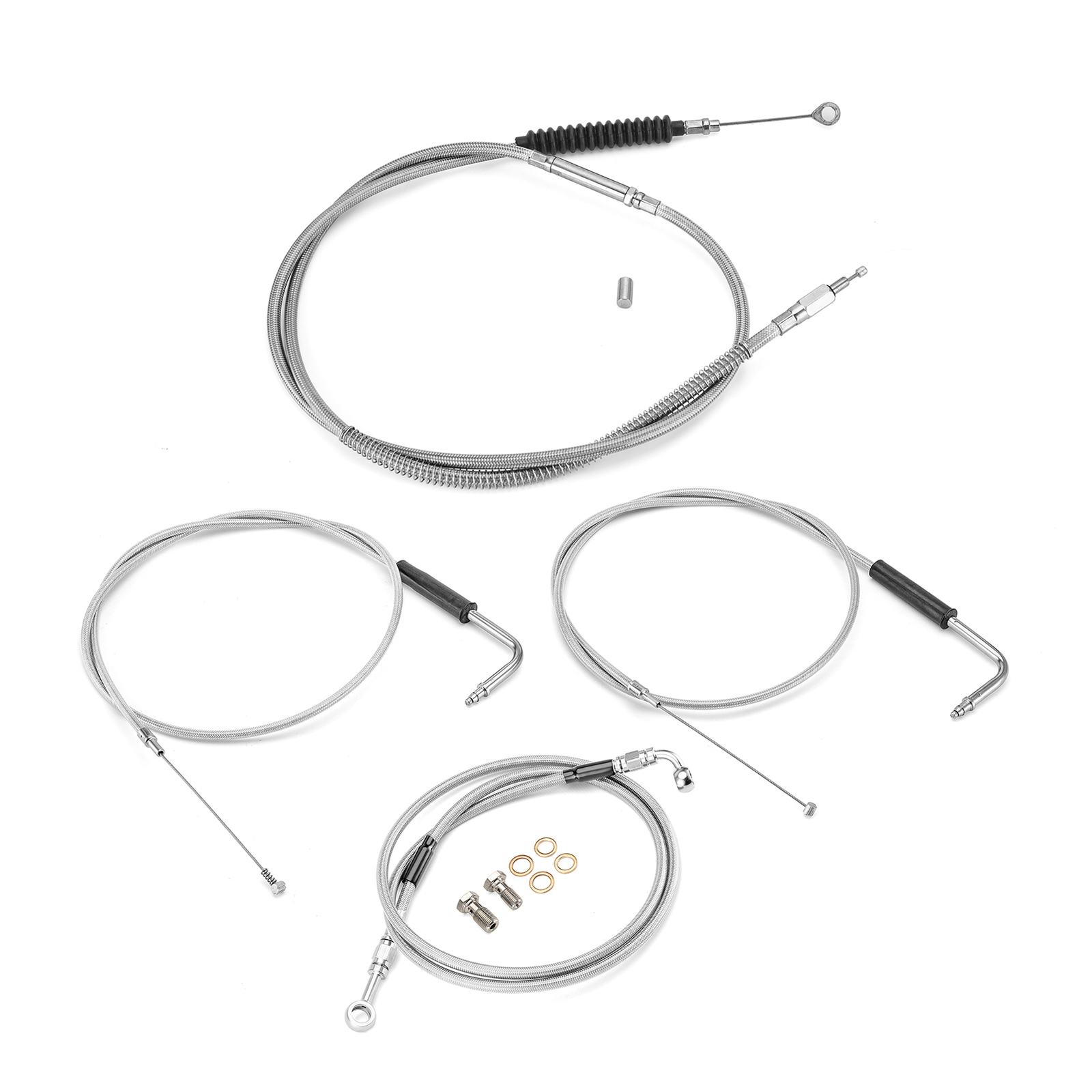 Non-ABS Clutch Brake Throttle Cable For Harley-Davidson Softail 12" 14" Apes