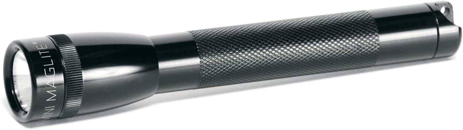 Maglite Mini Flashlight - Red/Blue/Clear Light Filters - Super Bright Xenon Bulb