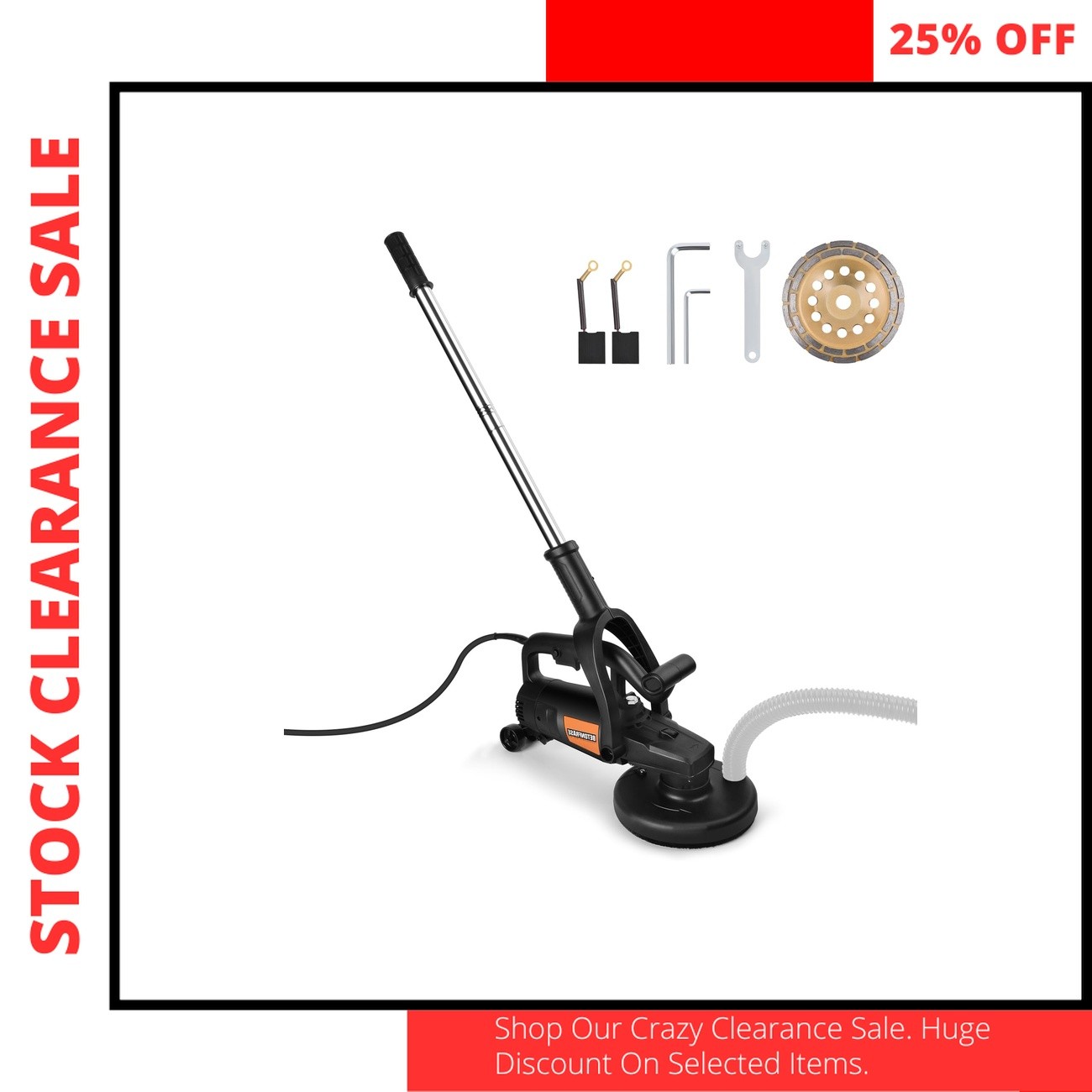 7 Inch Concrete Grinder 3800W Floor Machine