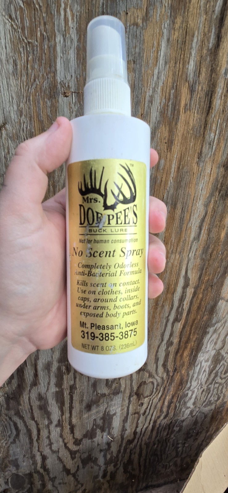 Mrs. Doe Pee's Buck Lure No Scent Spray Scent Control Deer Odorless 8 oz