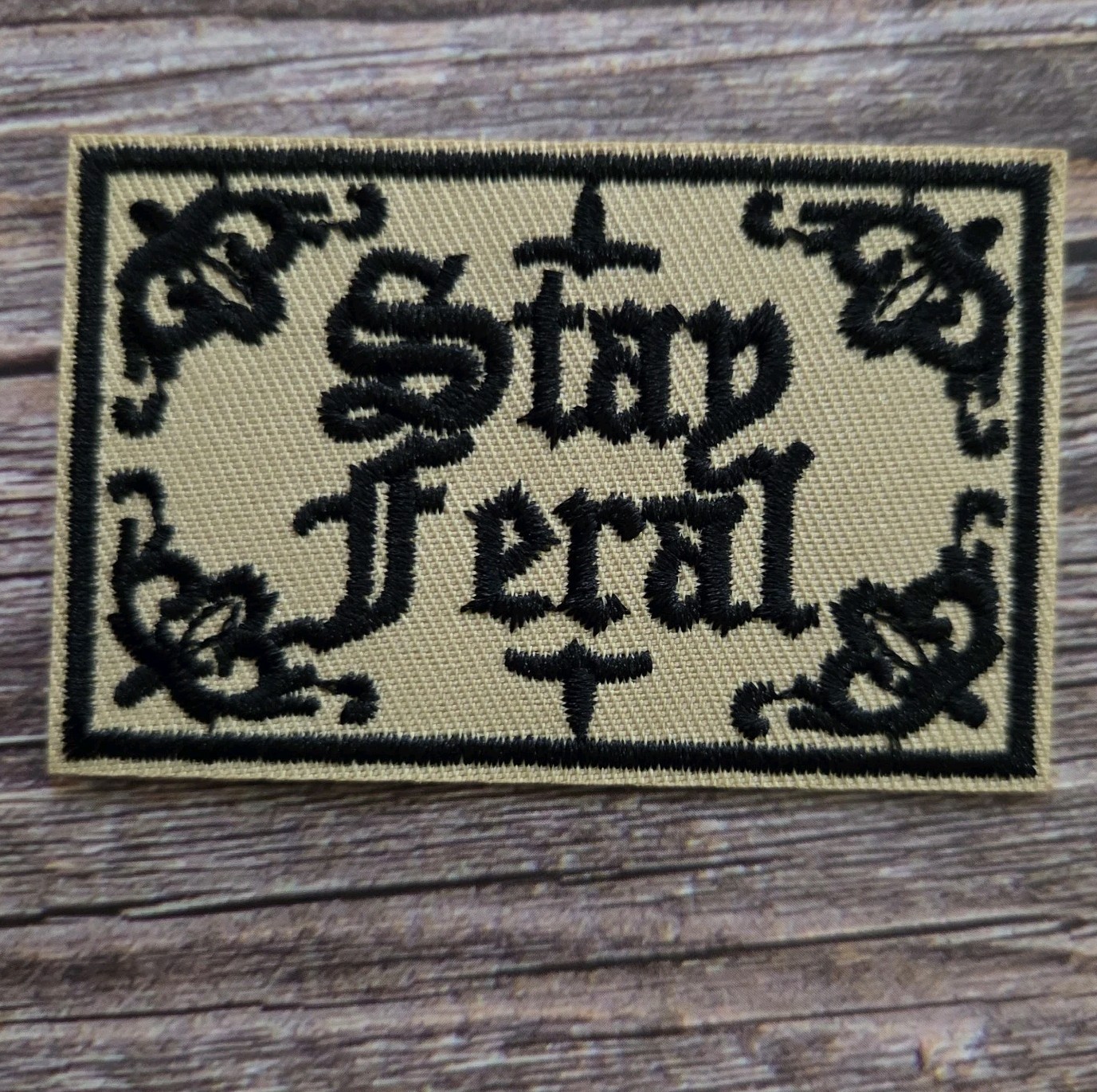 Funny Stay Feral Southern Western Country Iron On Patch