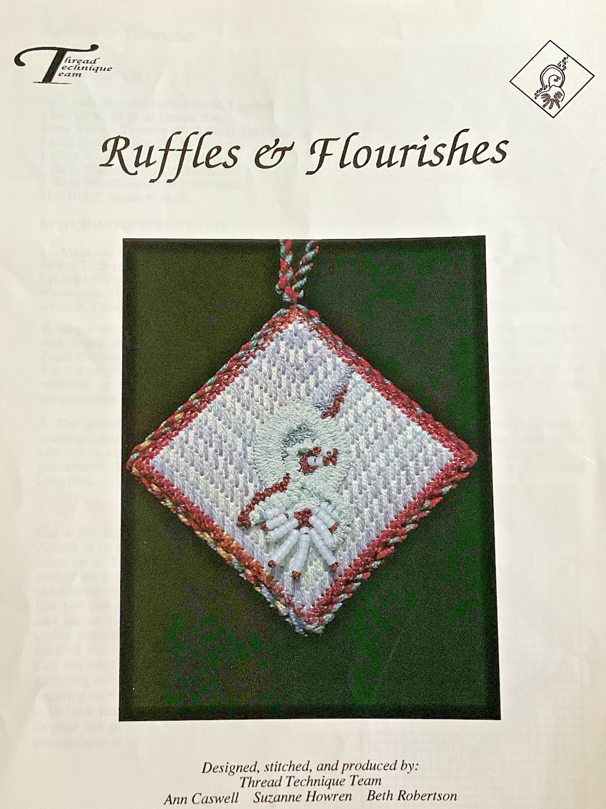 Thread Technique Team Ruffles Flourishes Needlepoint Pattern 2004 New