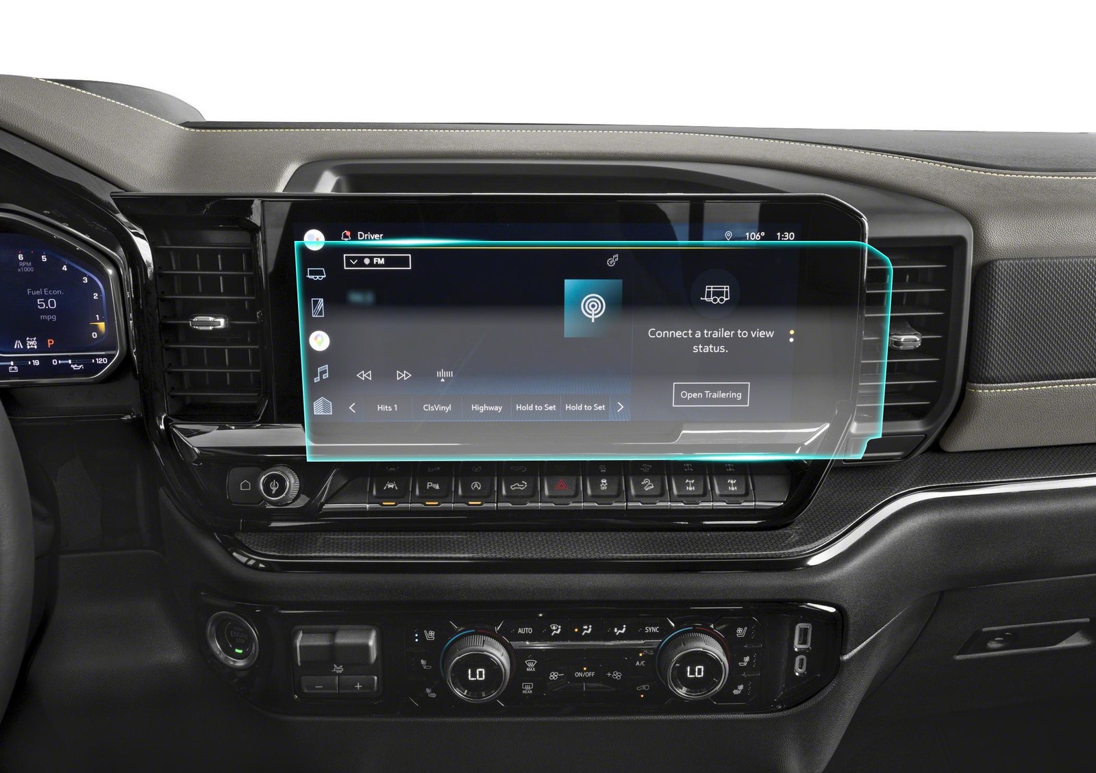 Crystal Clear Screen Protector for 2025 Chevrolet Silverado 13.4in Navigation
