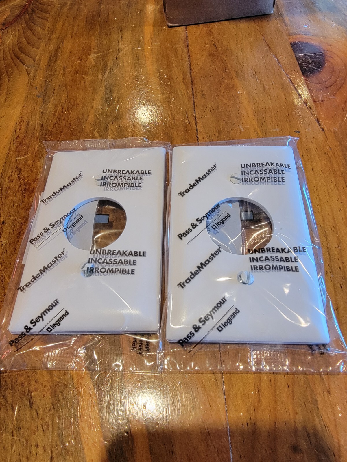 2pk Pass & Seymour #TP7WCC30 White 1G Single Wall Plate,No TP7WCC30
