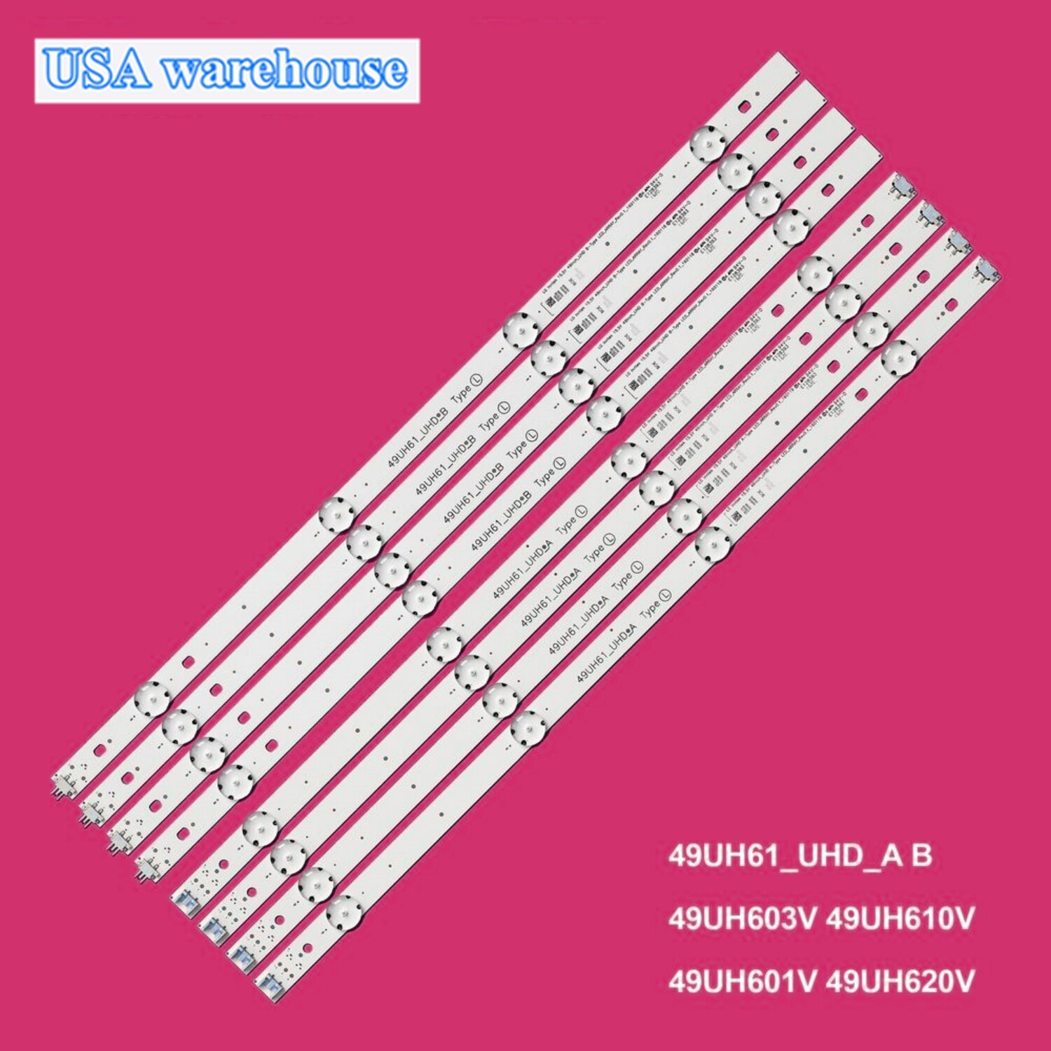 New LED Strips For LG 49UH61-UHD-A B 49UH6100 49UH6030-UD 49UH6090 EAV63192605