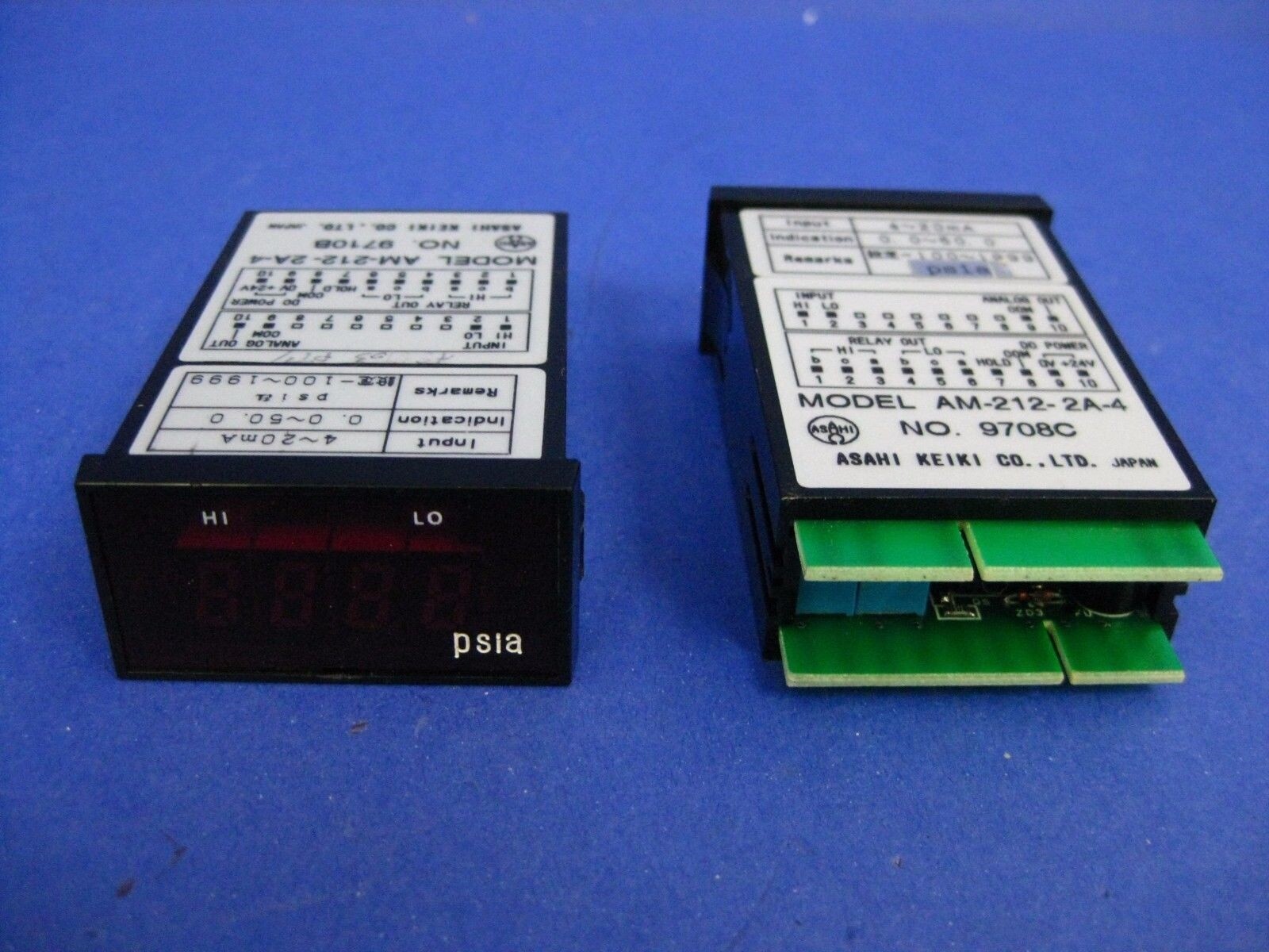 Asahi Keiki AM-212-2A-4 Set Point Comparator - Meter Relay, Lot of 2, Used