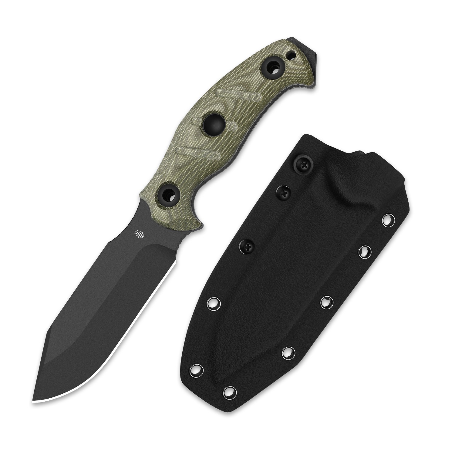 Kizer Sheepdog Survival Fixed Knife 1095 Blade Micarta Handle + Sheath Big Size