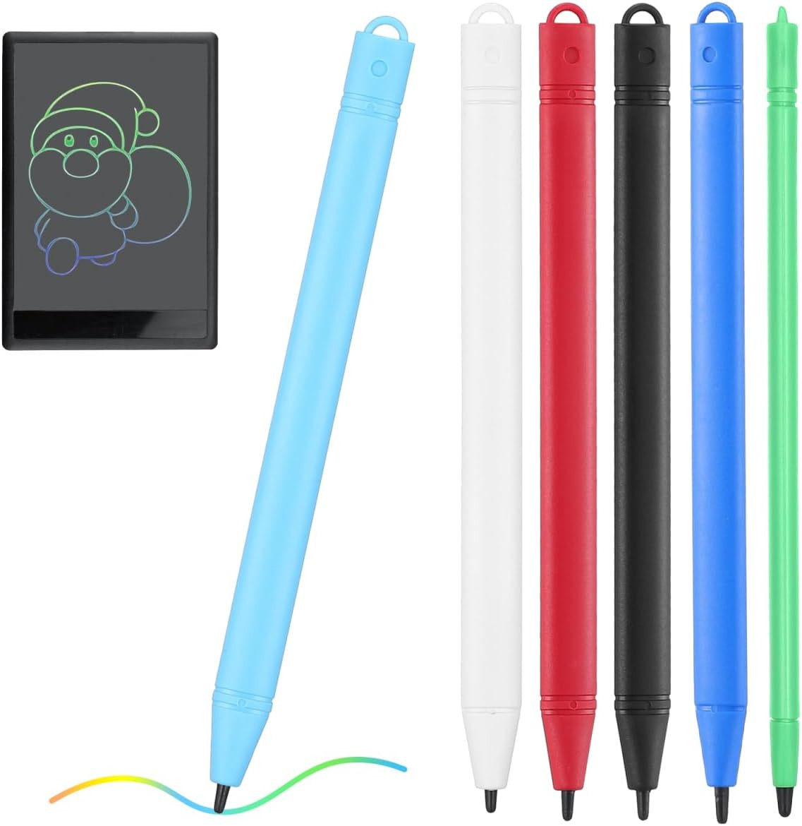 LCD Writing Tablet Pen Set 6 Pack 4.80 Inch  Stylus Pens for Kids Drawing Board