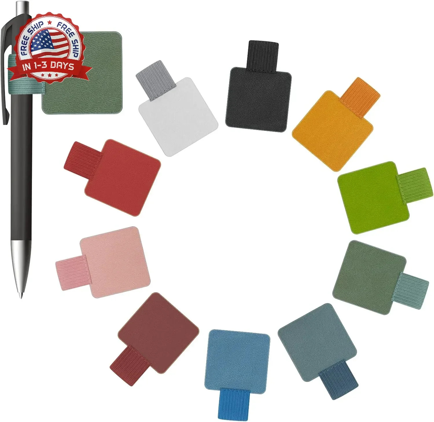 10-Pack Pen Loop Holder Set, Self-Adhesive Pen Loop Holder for Notebook