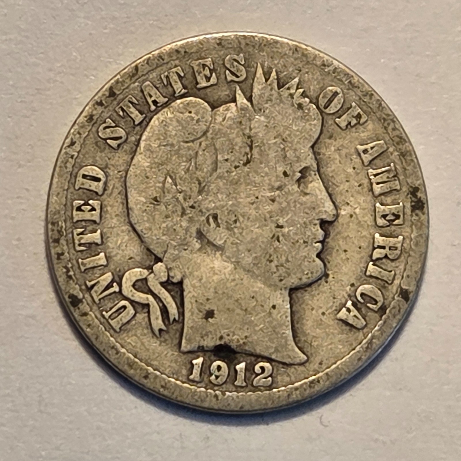 #3 Nicer Low Mintage 1912 D Barber Liberty Dime