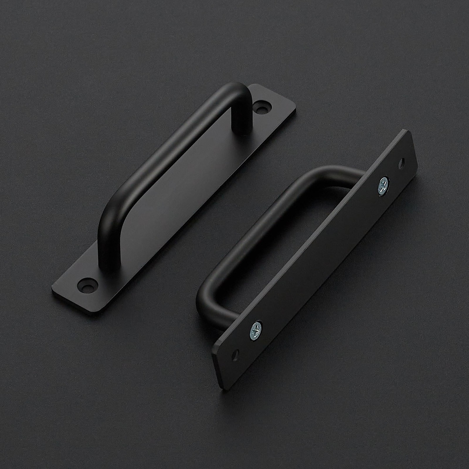 Ravinte Barn Door Handles 2 Pack Sliding Handle 5 In Hole Centers, Black