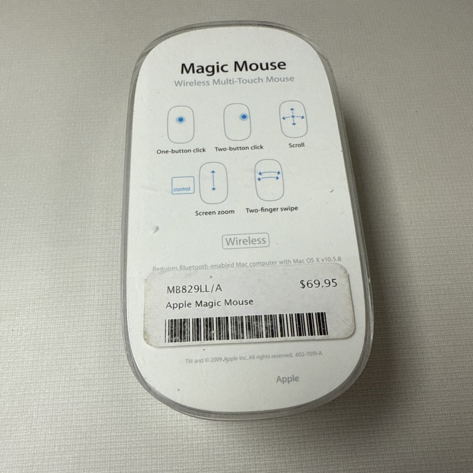 Genuine A1296 Apple Magic Gen 1 Bluetooth Wireless Mouse Authentic ✅ Tested EUC