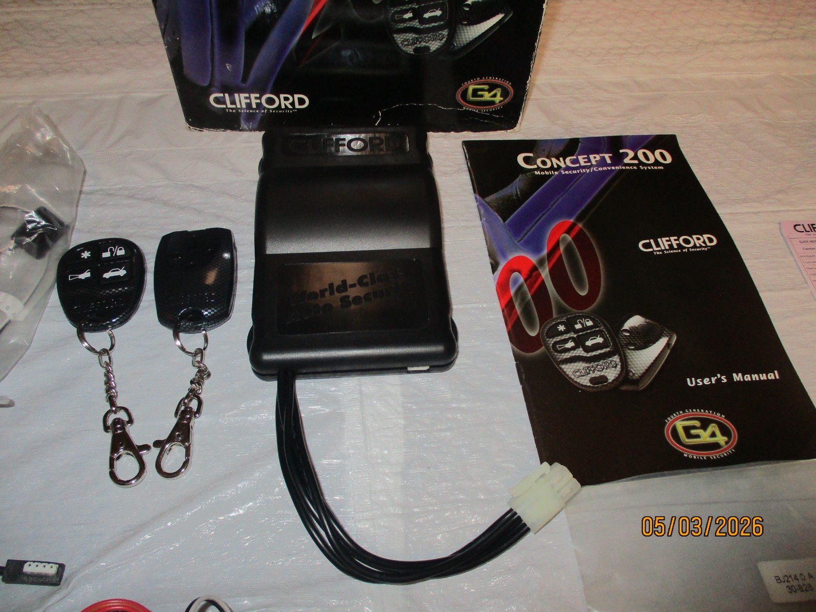 CLIFFORD CONCEPT 200 G4 SECURITY SYSTEM / INTELLIGUARD 7000 G4