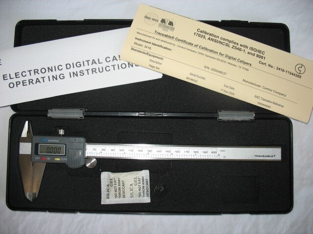 Control Company Traceable Digital Stainless-Steel Caliper, 8”/200mm, 3416, NEW