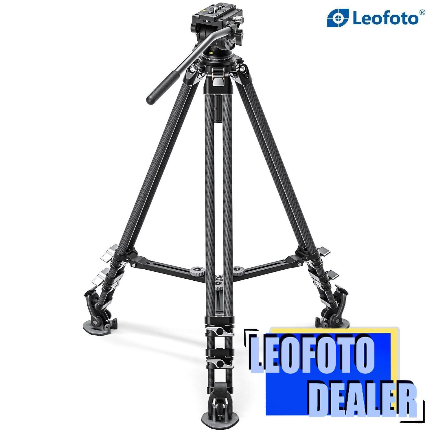 Leofoto Video Tripod LVC-193C+BV-10 Twin Leg with Fluid Head