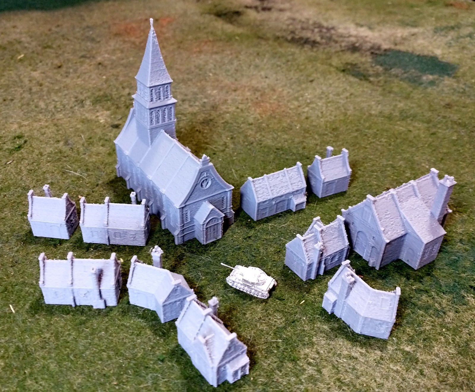 Greendale European Village 10 buildings + Church 6mm 1/285 Terrain Micro Armour