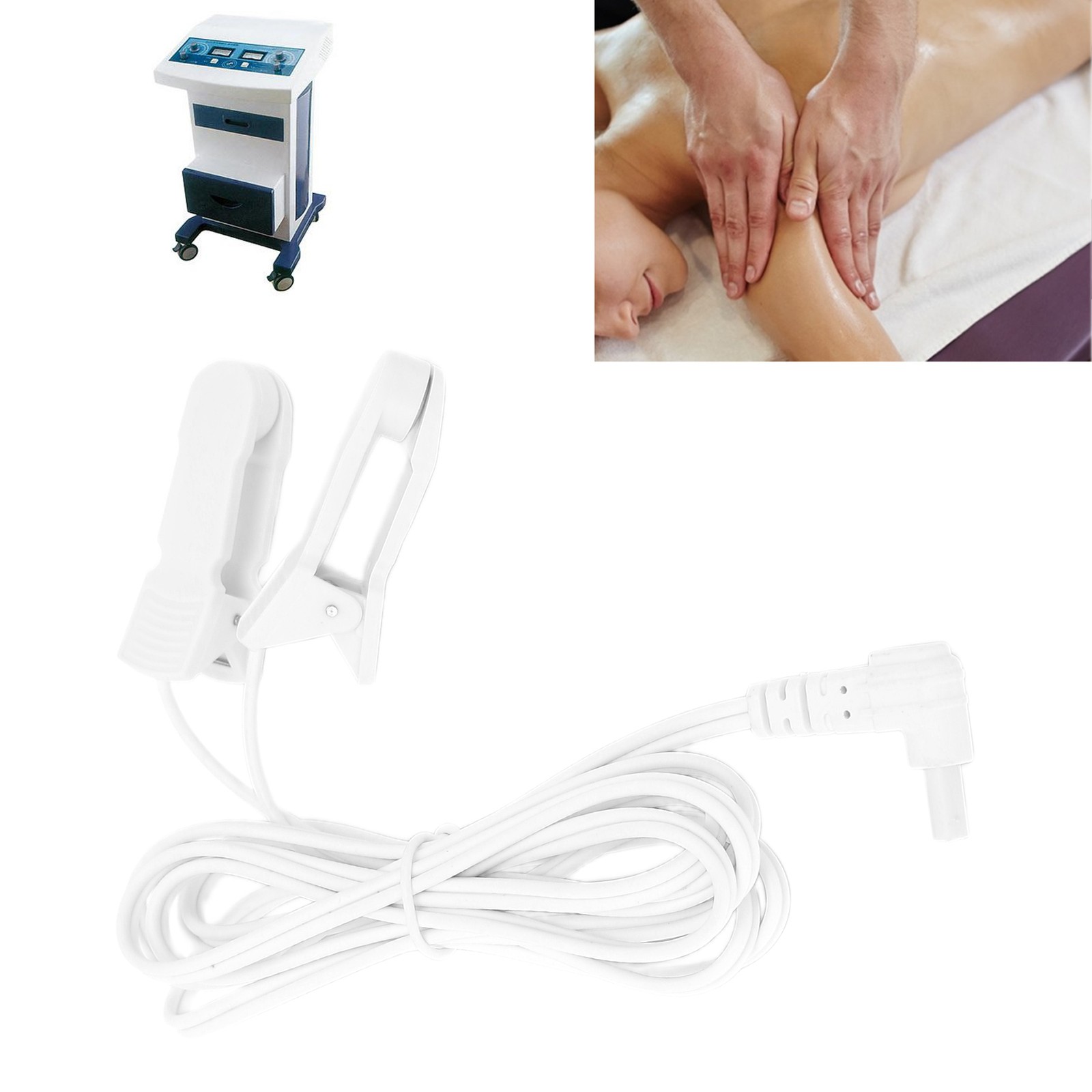 1 TENS Ear Clip Durable Connection Cable For Digital Therapy Machine