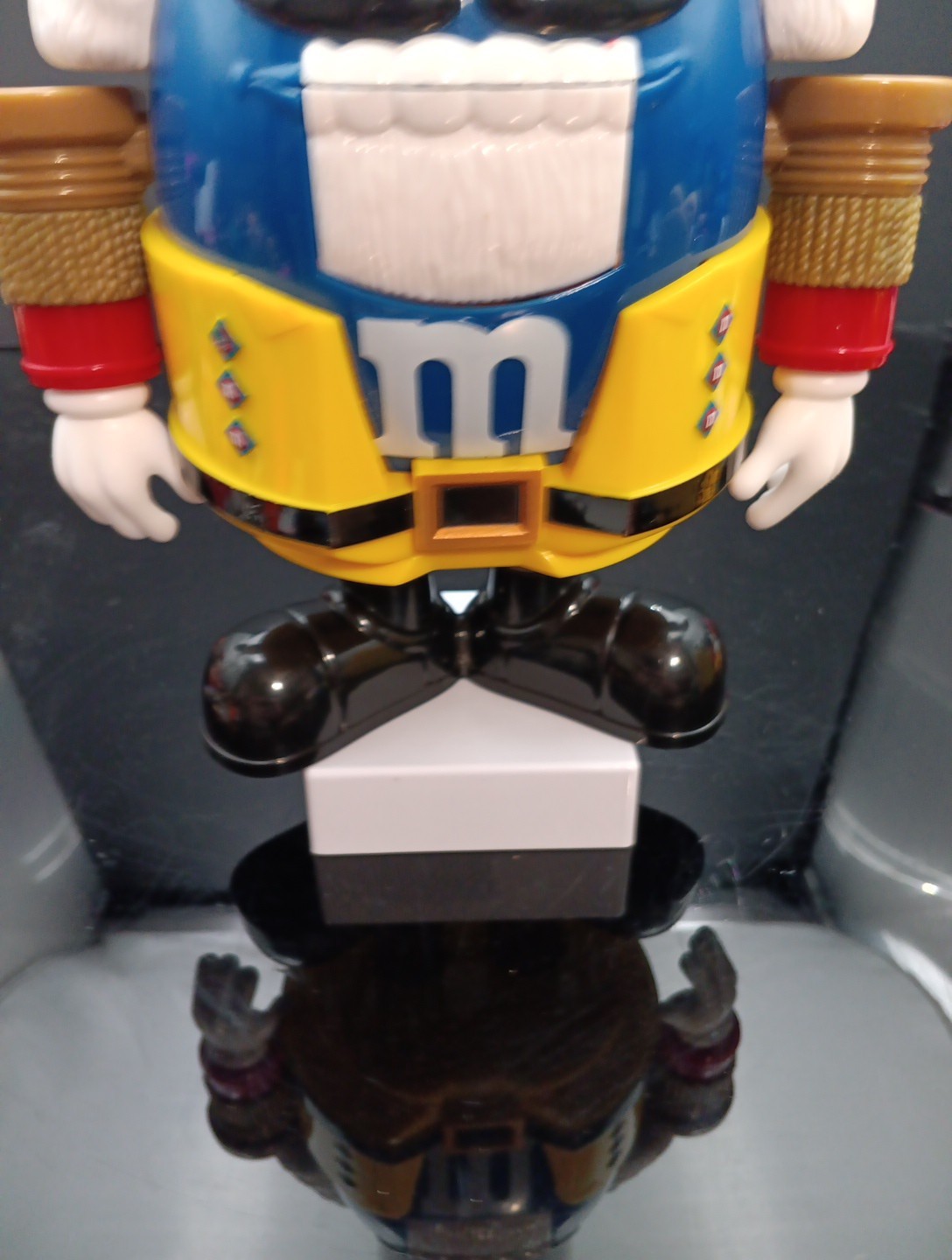 M&M Nutcracker Candy Dispenser Blue 10" Free Shipping! T2315