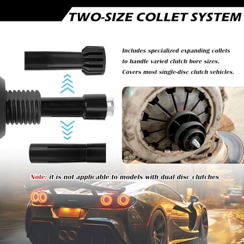 Clutch Alignment Tool Kit with 2PCS Expansion Clamps,Precise Automotive