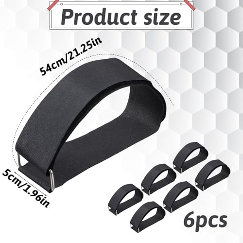 6 Pack Ellipse Leg Exerciser Machine Pedal Straps, Adjustable Pedal Straps for