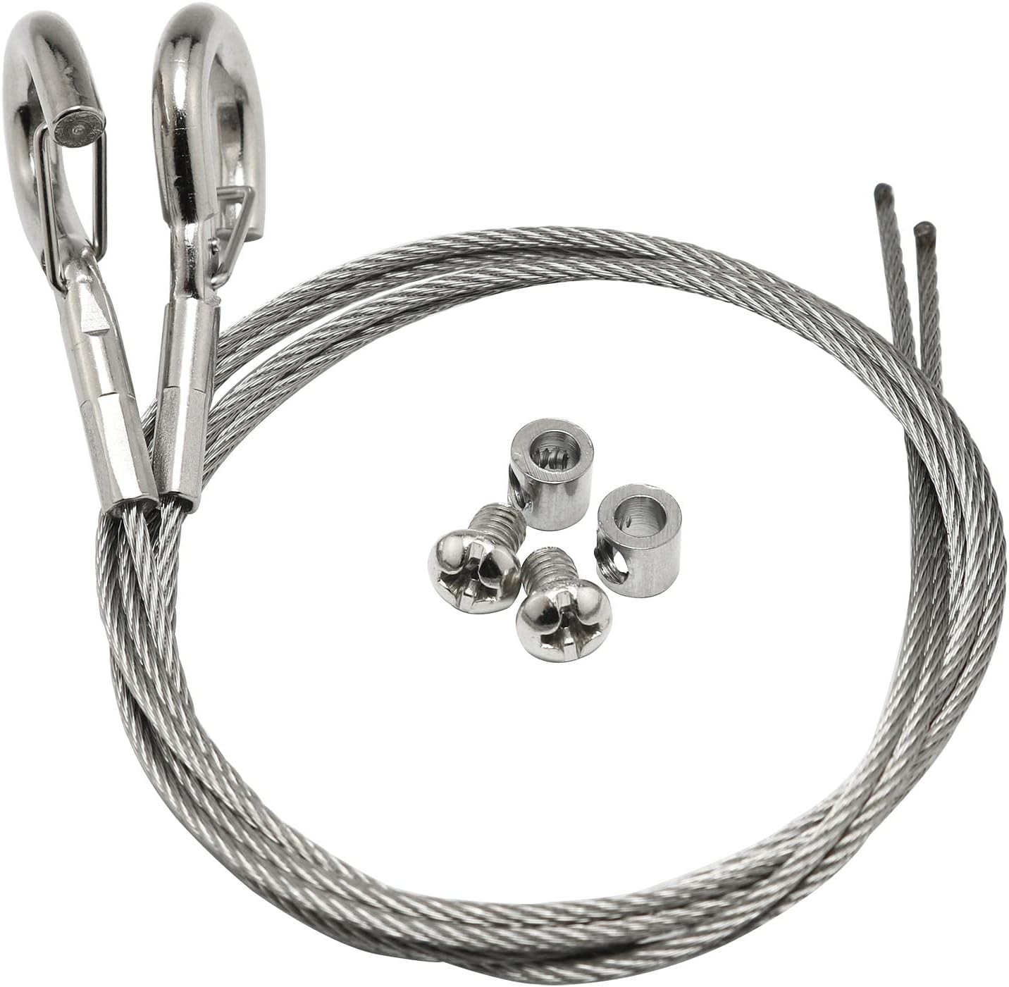 2PCS Stainless Steel Gate Latch Cable Adjustable Gate Pull Cord Gate Latch Cable