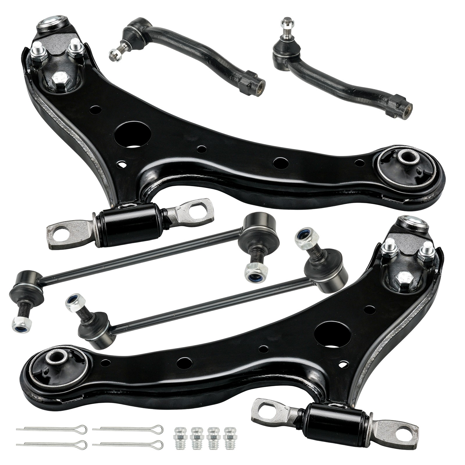 6pc Front Sway Bar Outer Tie Rods Ball Joints for 2013-2017 Toyota Camry Avalon