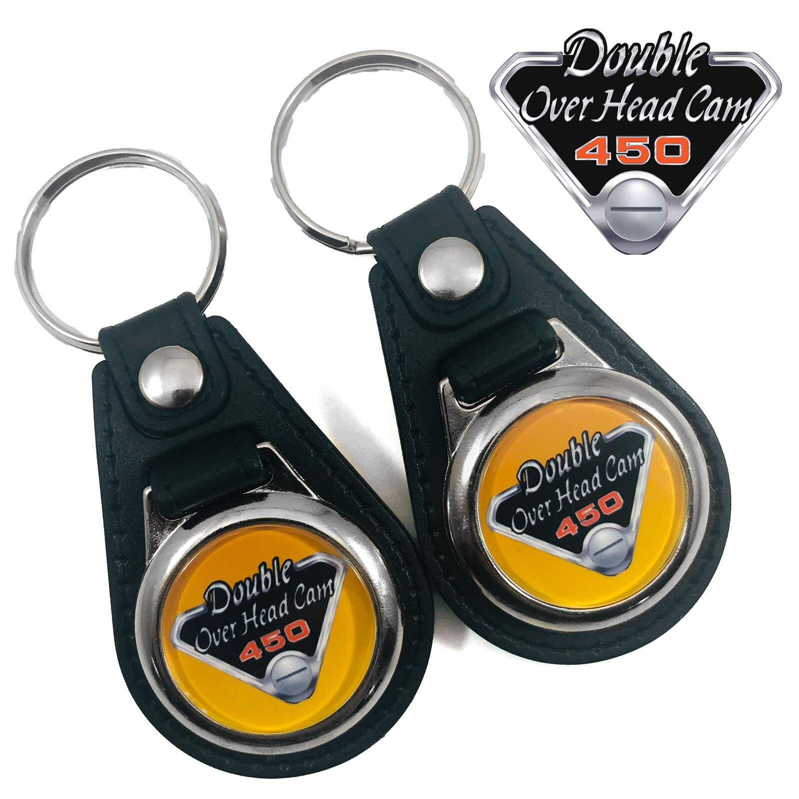 Keychain Fob Key Ring for CB450 DOHC (2-Pack)