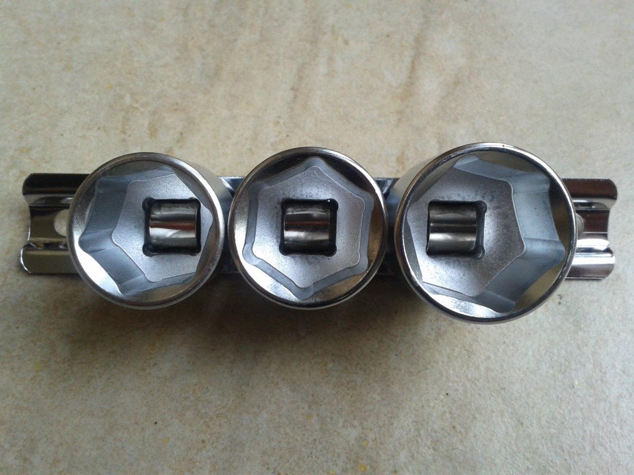 Britool 3pc 3/8" Square Drive Metric Socket Set Rail 18mm 19mm 21mm Sockets