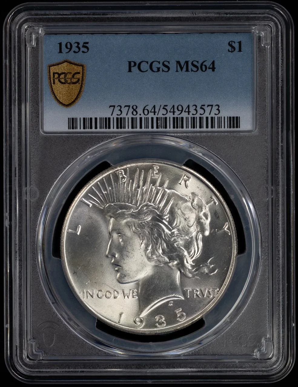 1935 Peace Silver Dollar PCGS MS-64