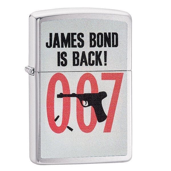 Zippo James Bond Is Back Brushed Chrome  29563