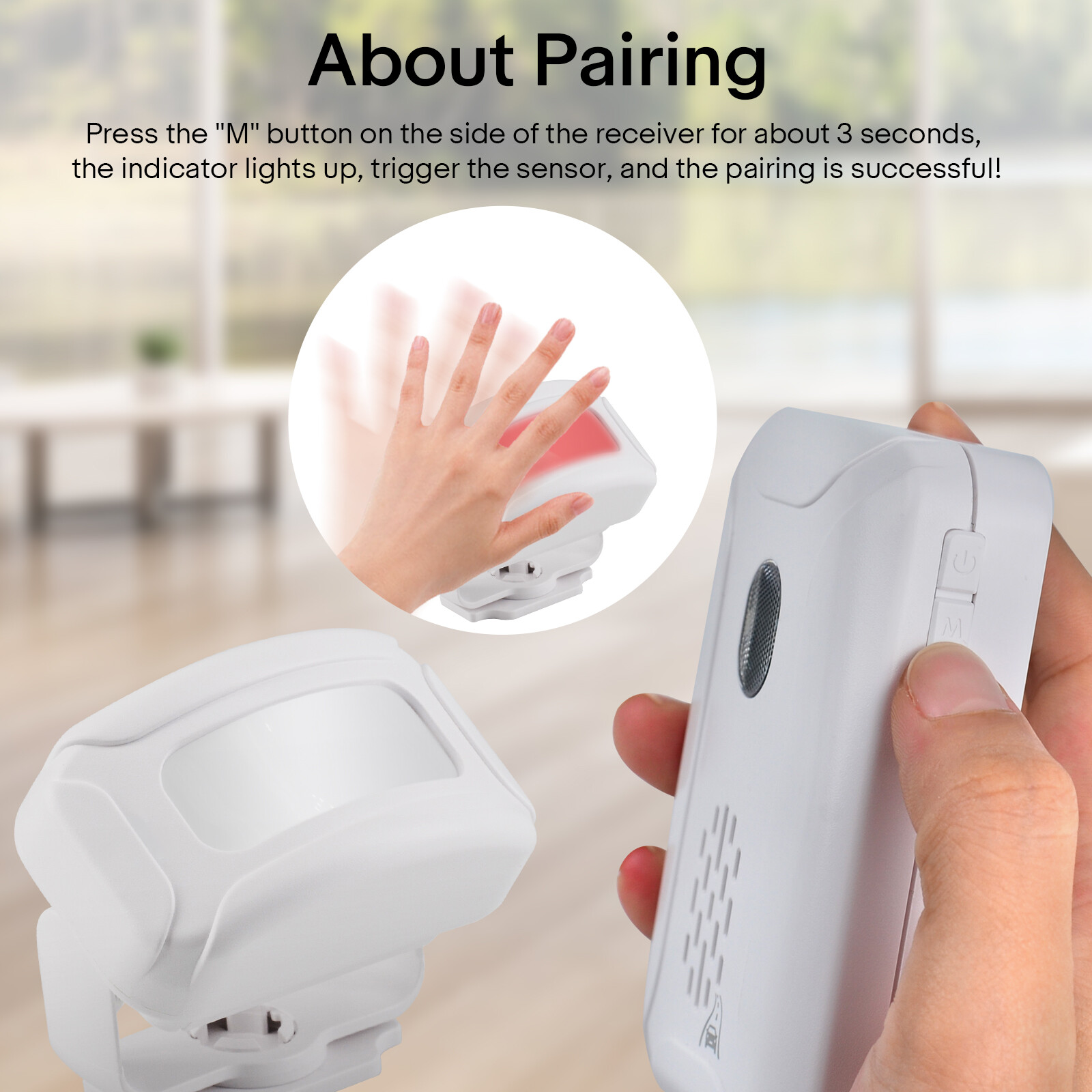 918ft Long Range Driveway Alarms Waterproof Wireless Motion Sensor Garage Alert
