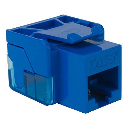 ICC CAT5e RJ45 Keystone Jack for EZ Style, Blue, ICC-CAT5JACK-BL, Single
