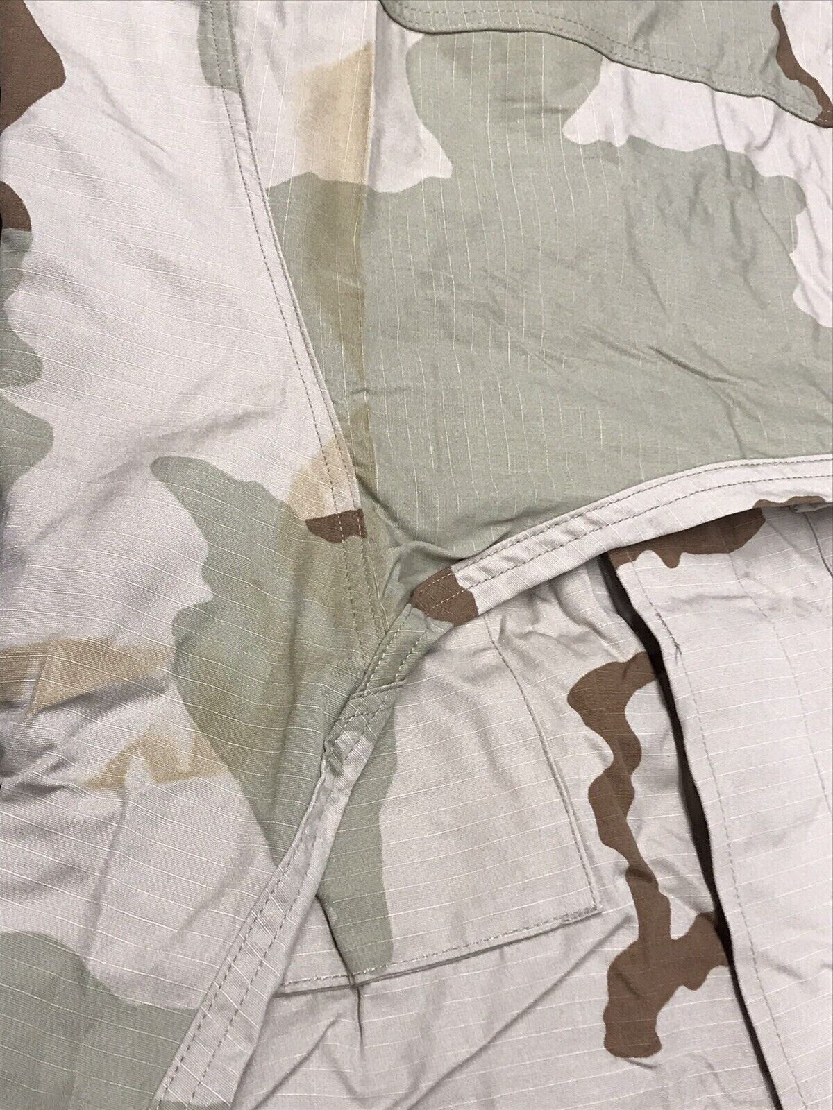3 Color Desert BDU Combat Coat USGI 50/50 NYCO Ripstop X Large Long