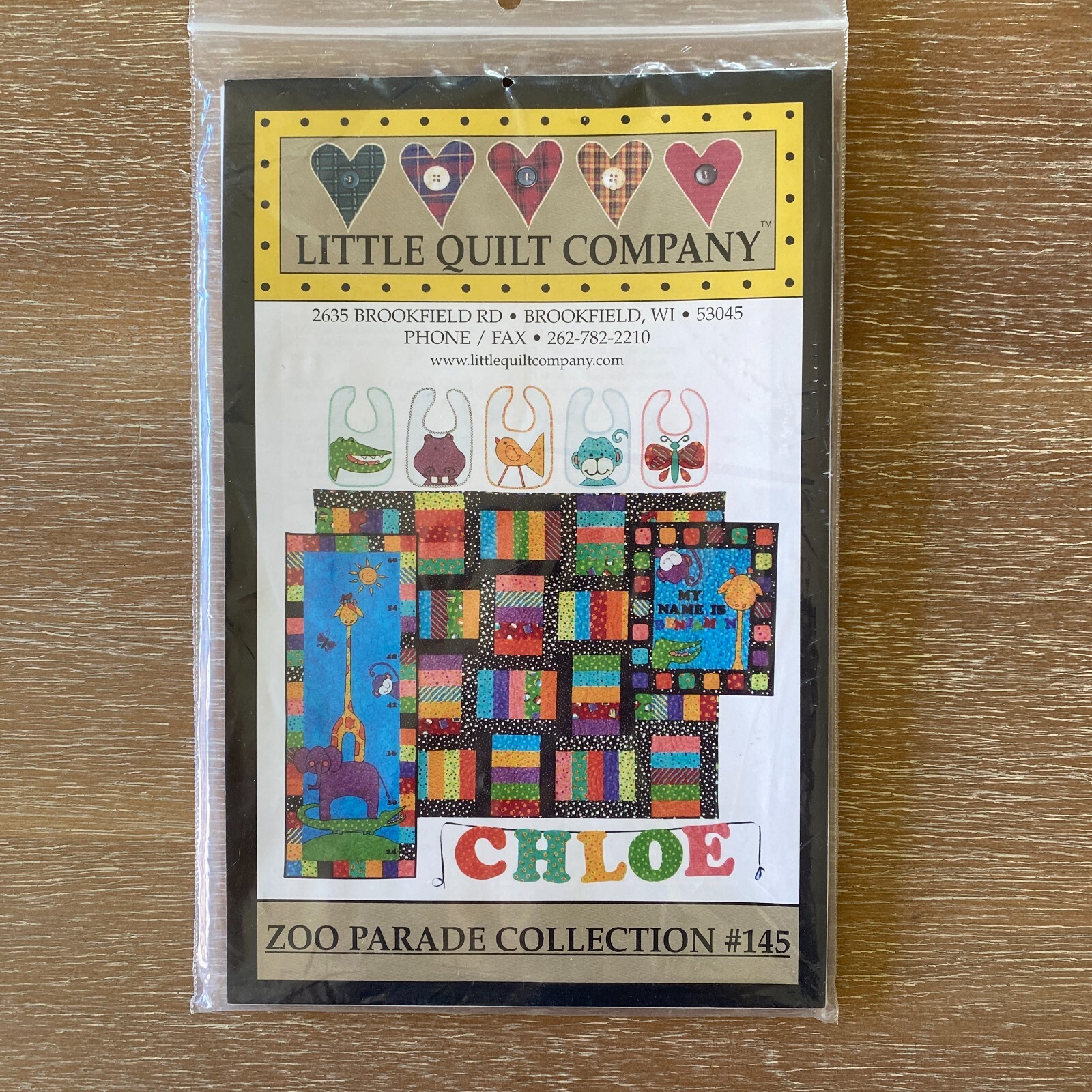 Zoo Parade Collection No. 145 Quilt Pattern, Vintage New in Package