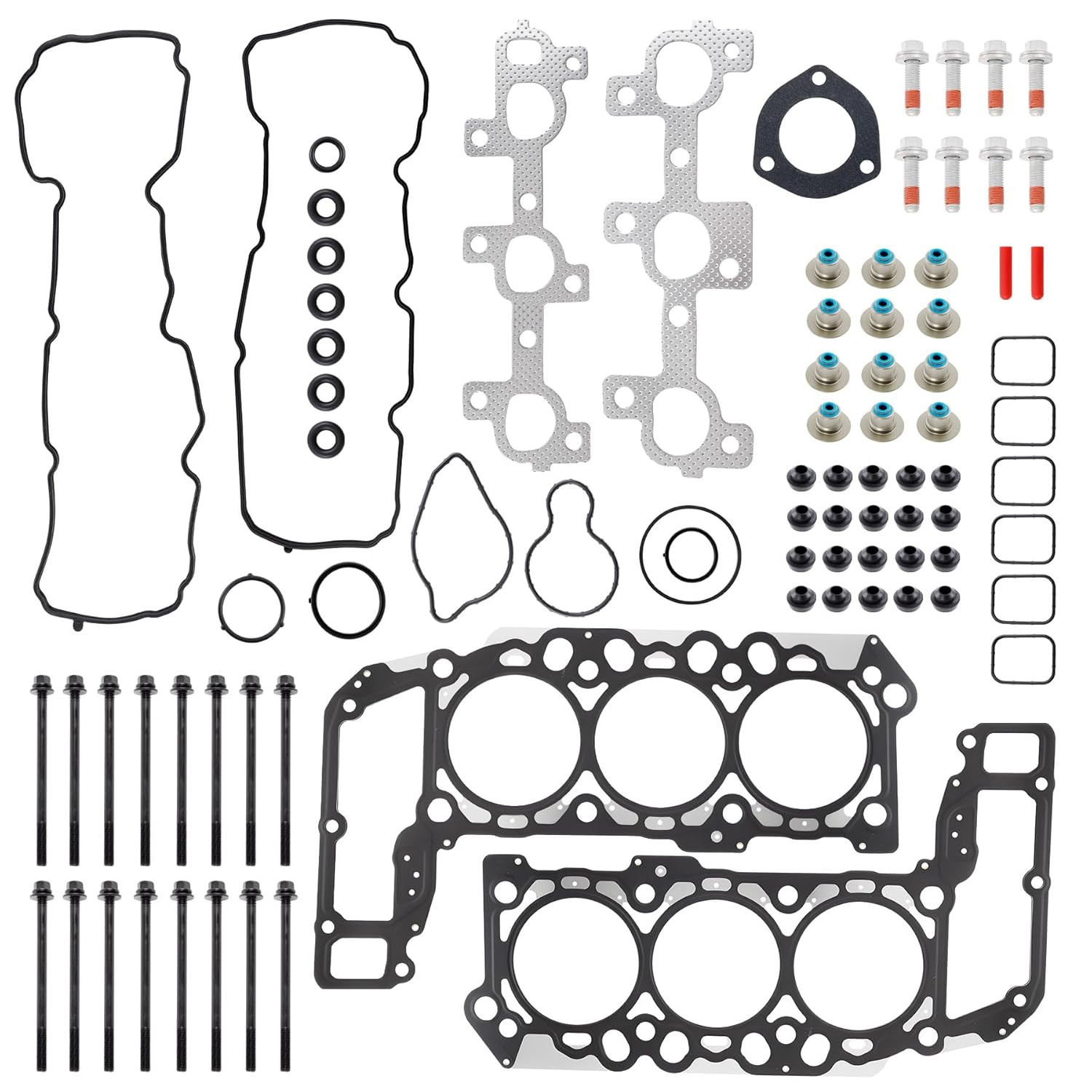Head Gasket Set w Bolts for Dodge Dakota Jeep Grand Cherokee Ram V6 3.7L