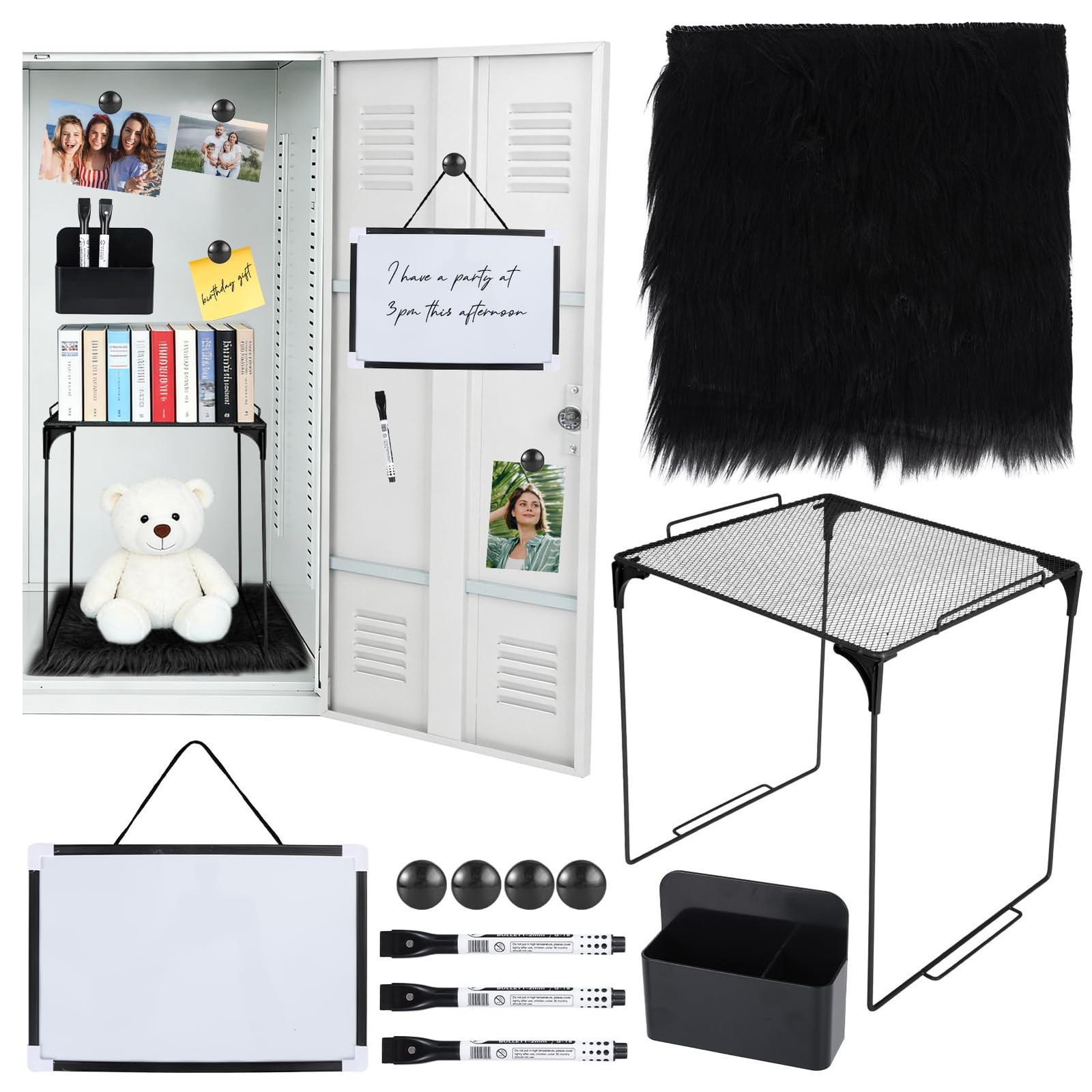 11-Piece Locker Organizer and Decorating Kit, Back to Locker Shelf Organizer ...