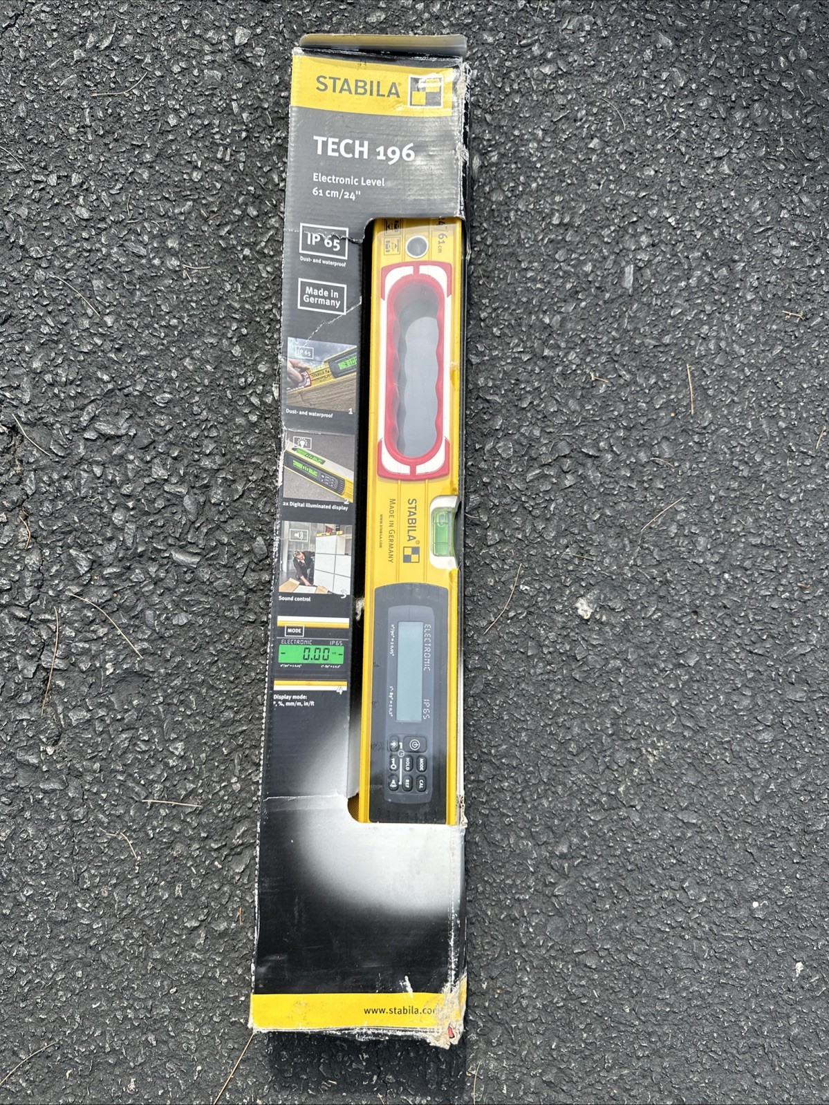 Stabila 24" Tech 196-DL Digital Electronic Level with Case NEW in box 61cm IP65