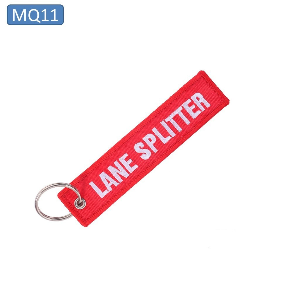Funny Race Key Tag Embroidery Keychain Chain Ring Gift - various designs #MQ11
