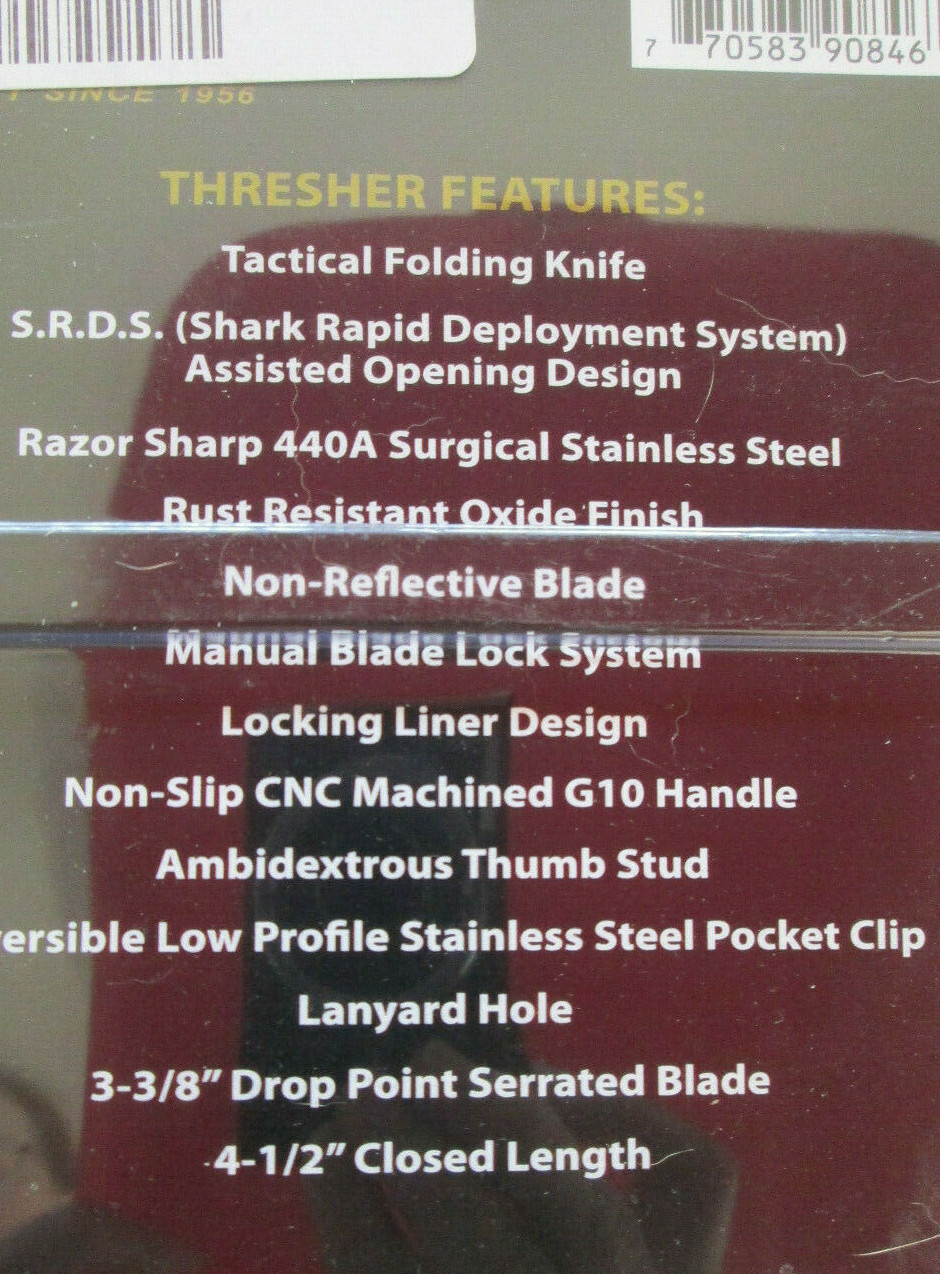 NIP RUKO Thresher Tactical Assisted Open Folding Knife 3 3/8" Blade