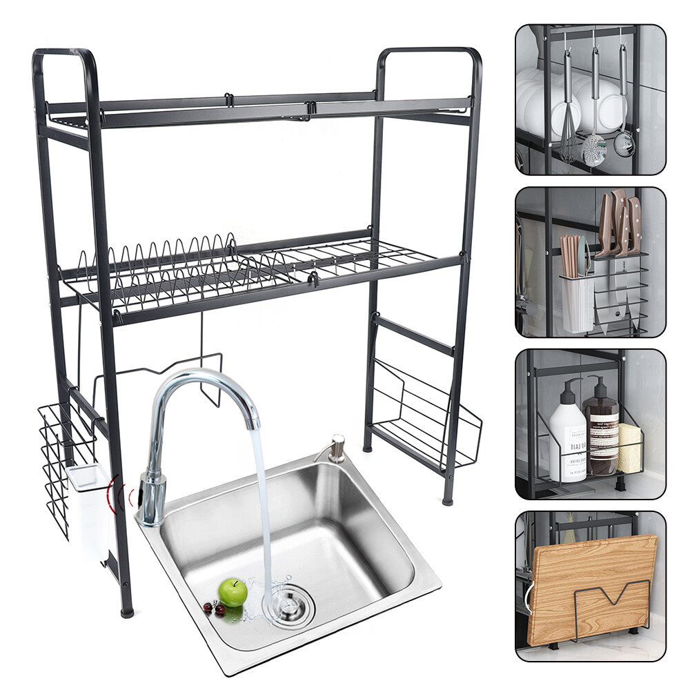 Over The Sink Dish Drying Rack 2 Tier Stainless Steel Above Sink Dish Rack Sink