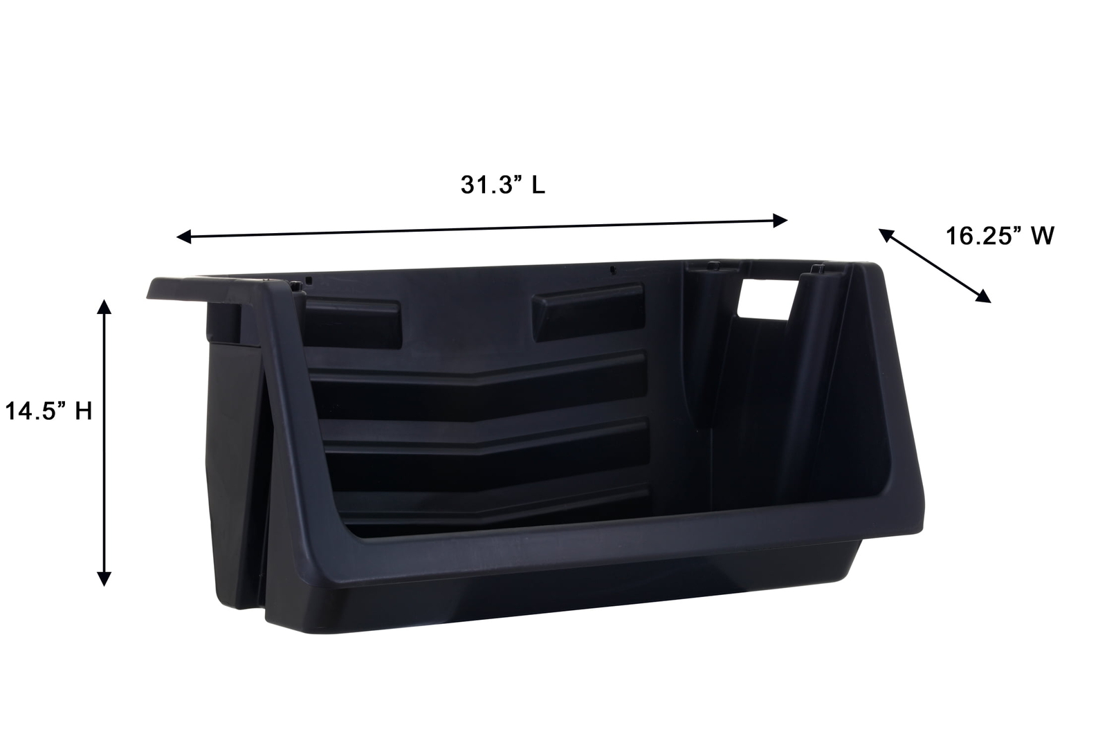 Heavy Duty Nesting Plastic Stack Bin, Black！