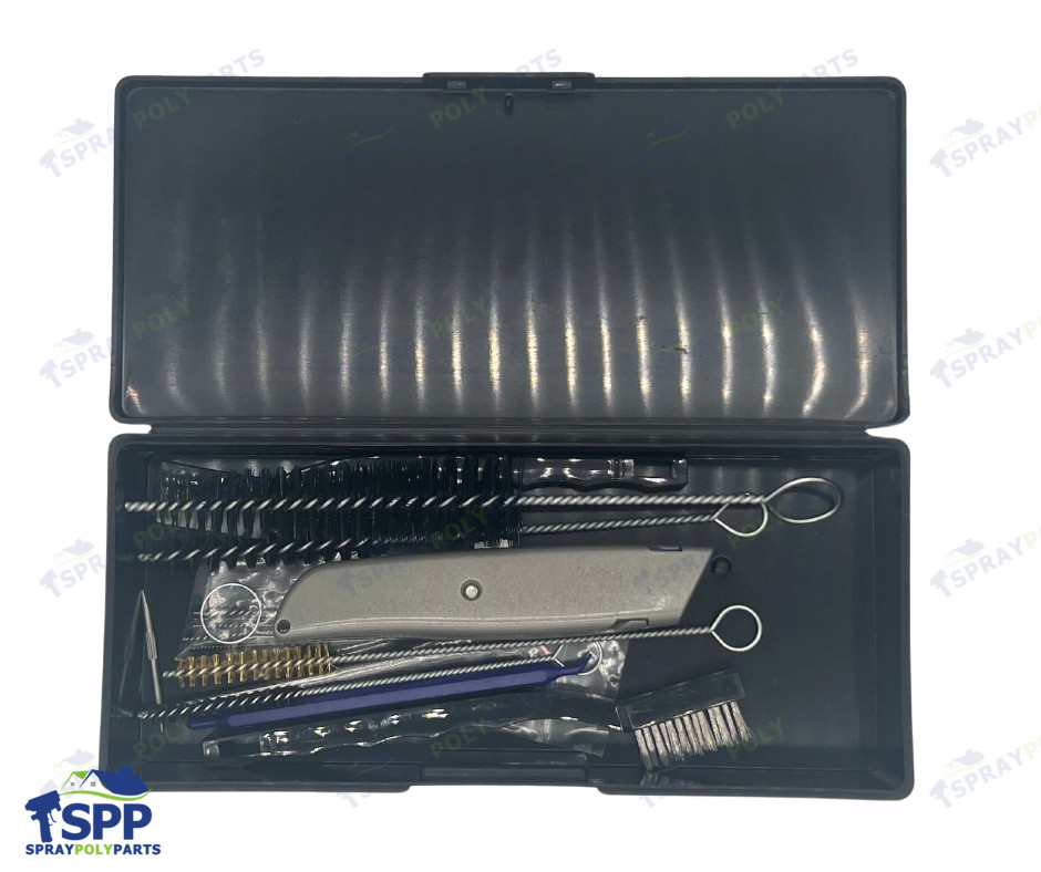 15D546- Fusion Gun Cleaning Kit. Kit includes 11 tools and brushes to clean