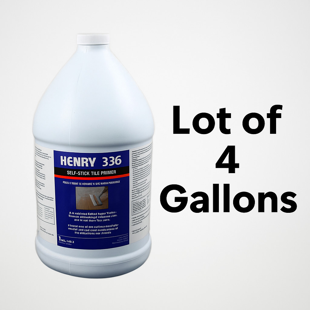 LOT of 4 Gallons - Henry 336 Liquid Indoor Tile Primer
