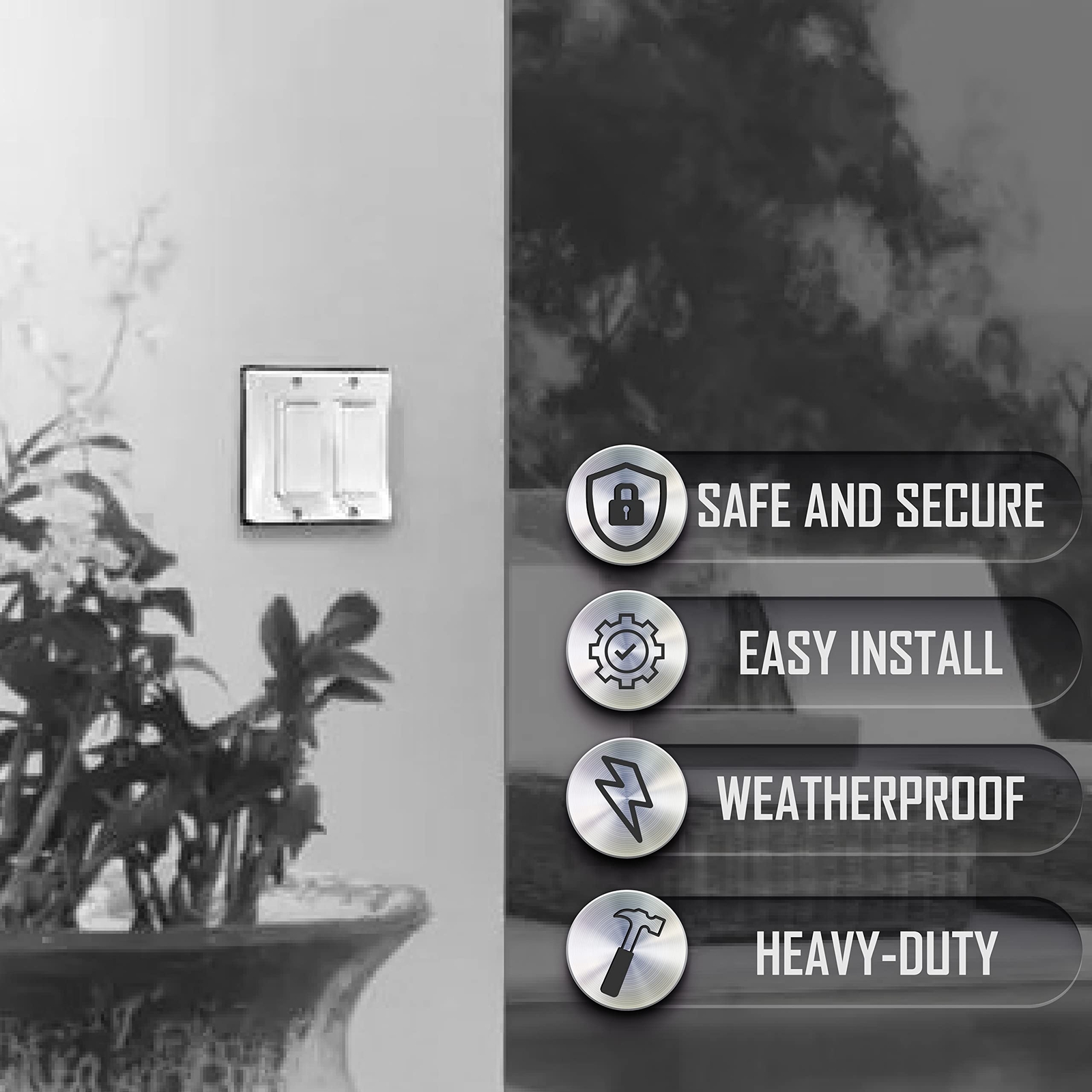 5127-1 2-Gang Weatherproof Decorator Switch Cover Vertical White