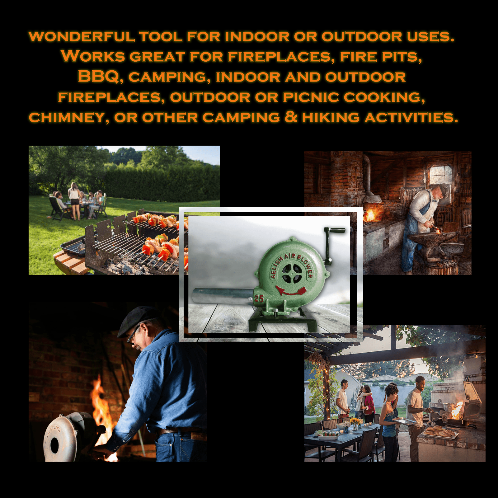 Hand Crank Blacksmith Forge Blower Manual Fan