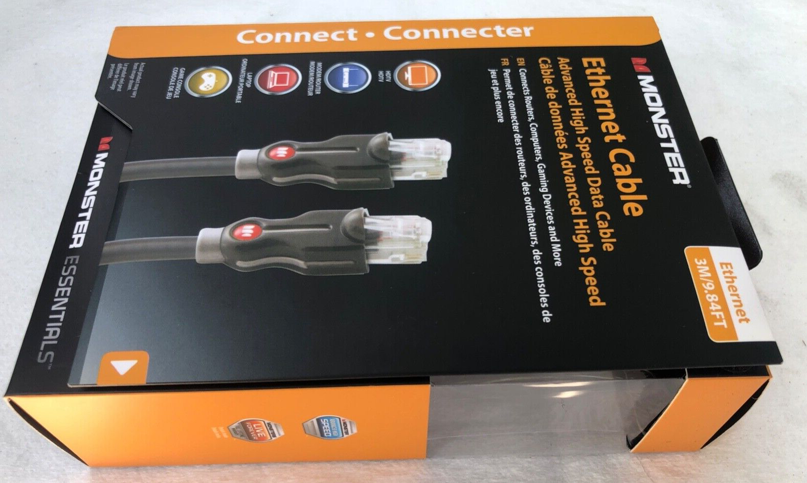 (6) Monster Ethernet Cables - Advanced High Speed Data Cable - 3 Meter/9.84 Feet