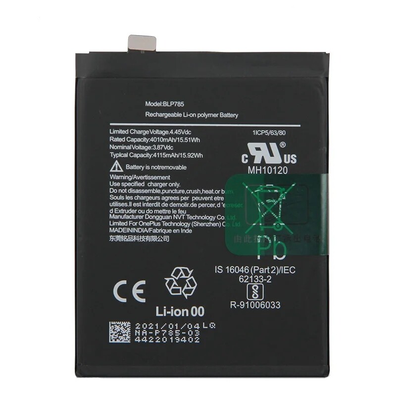 For OnePlus Nord Replacement Battery 4115mAh BLP785 AC2001 AC2003 + Tools