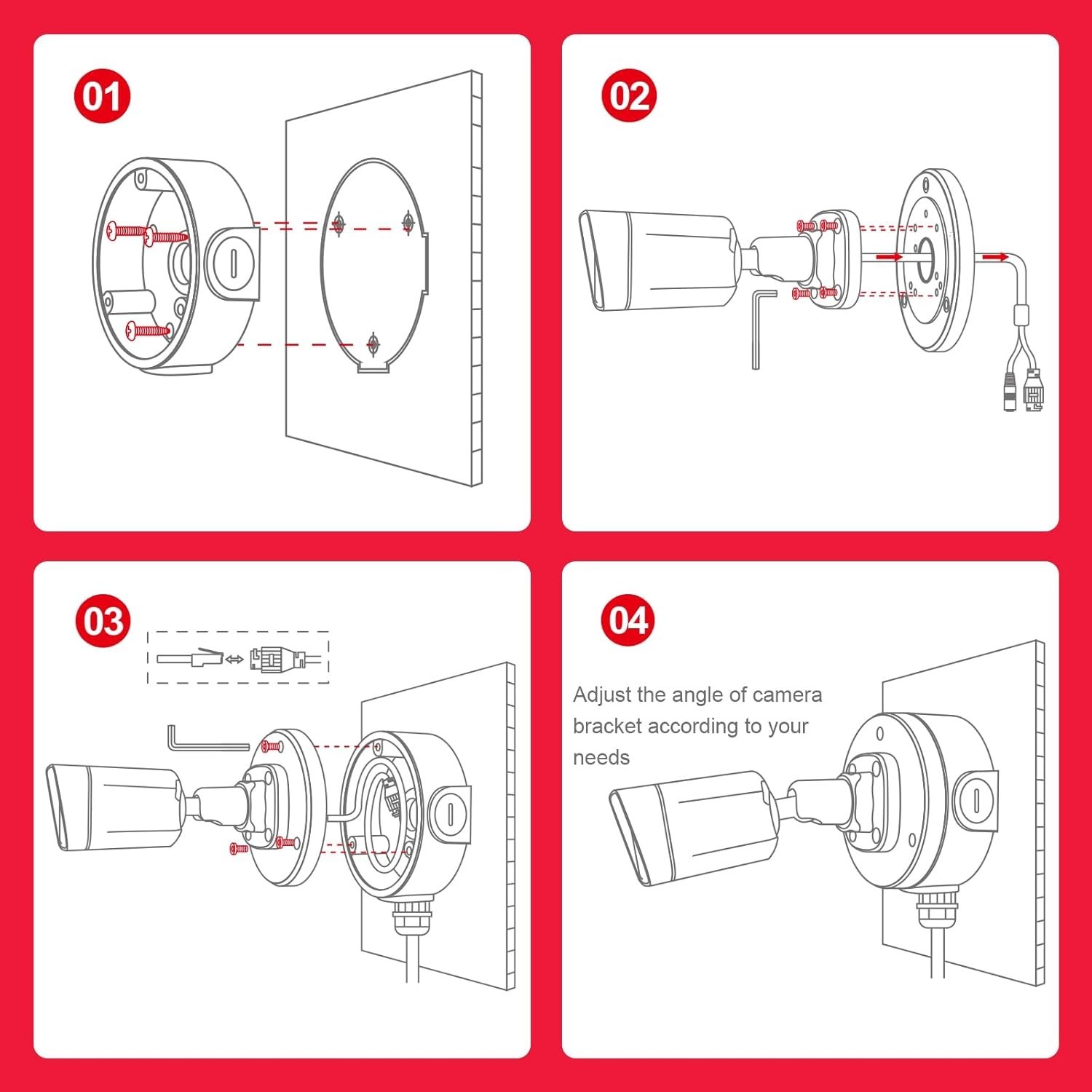 FOSCAM Security Camera Junction Box