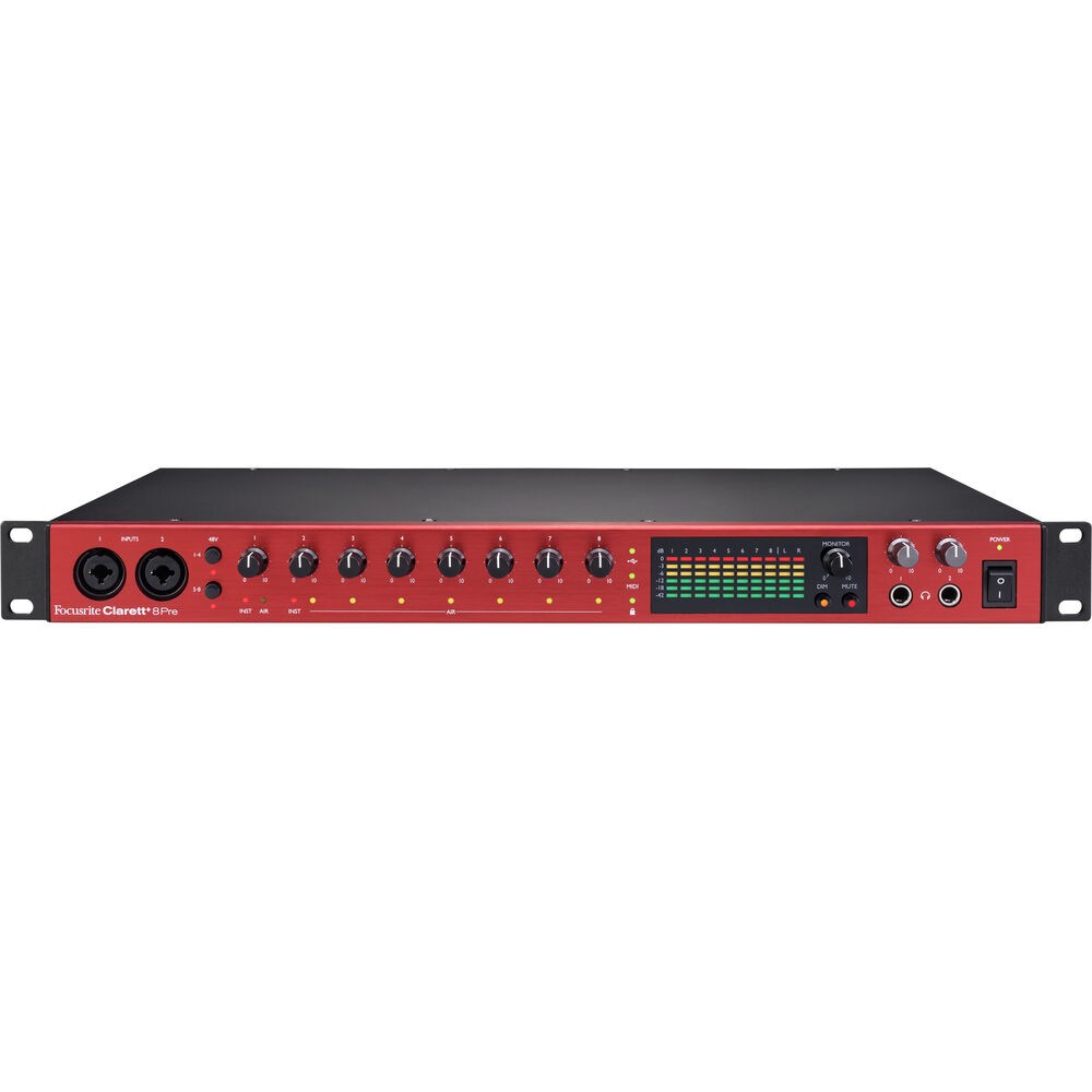 Focusrite Clarett Plus 8Pre USB-C Audio Interface w/ MIDI & XLR Cables