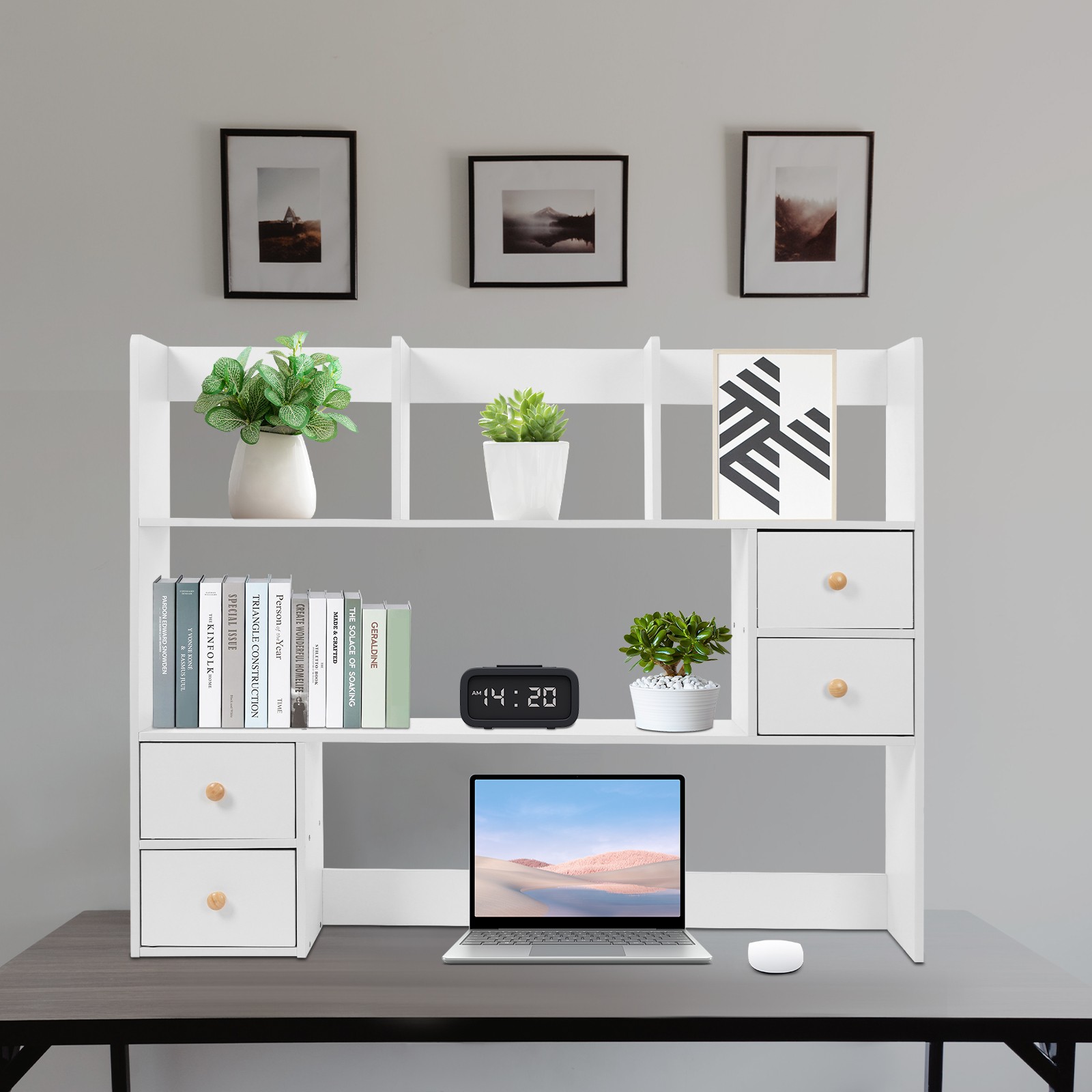 Desktop Organizer Office Storage Rack Desktop Shelf Rack